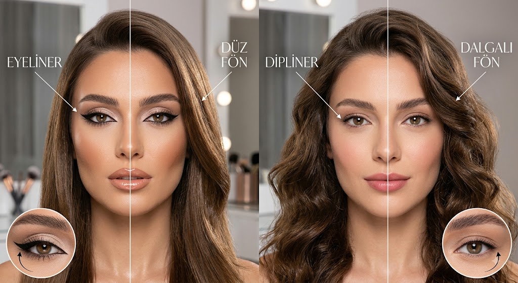 Eyeliner-Dipliner-Fön-Makyaj
